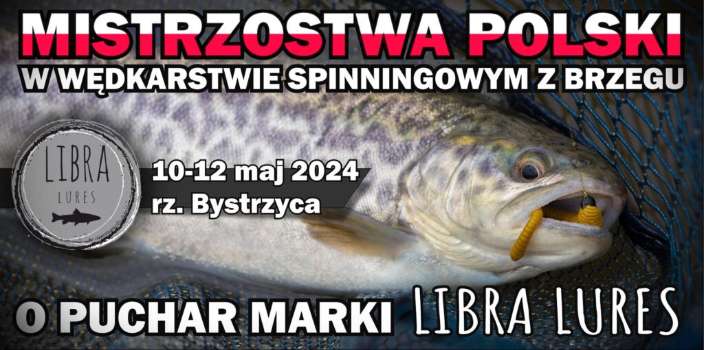 Libra Lures baner na mistrzostwa polski w wedkarstwie spiningowym z brzegu